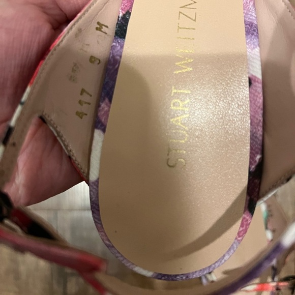 NWOT Stuart Weitzman floral heels - Picture 3 of 9
